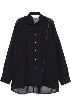 ISABEL BENENATO Camisa con paneles de malla