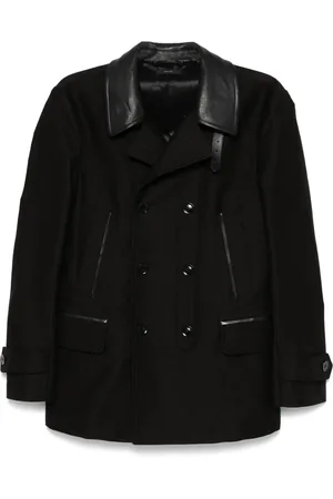 Tom Ford Abrigo con cuello en contraste
