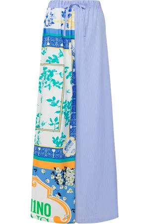 Moschino Pantalones anchos con diseño patchwork