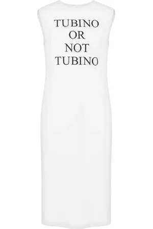 Moschino Vestido midi con eslogan