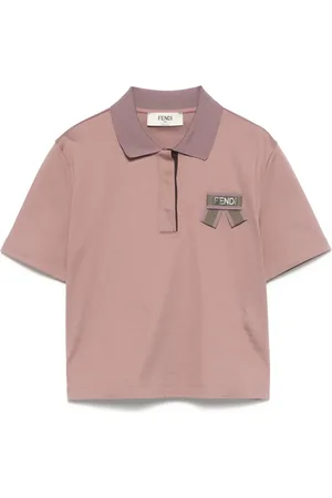 Fendi Playera tipo polo con aplique del logo
