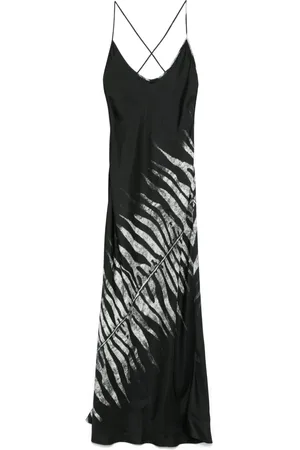 Roberto Cavalli Vestido largo con estampado Tigre