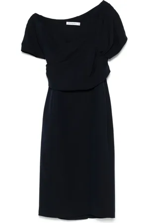 Dior Vestido midi con detalle cruzado 2000