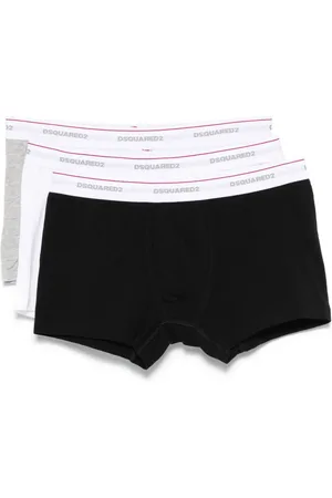Dsquared2 Pack de tres bóxeres con logo en la pretina