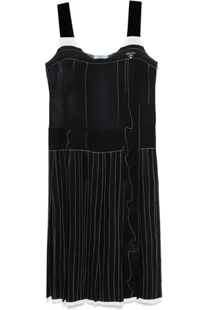 Prada 2000s striped midi dress