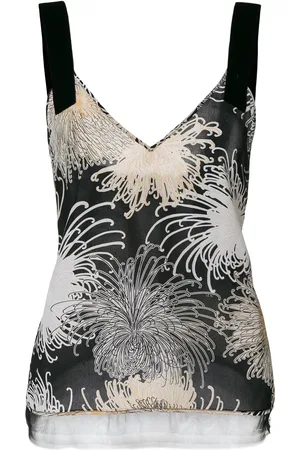 Nº21 Deep-V printed blouse