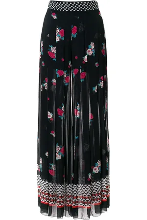 Serafini Printed pleated palazzo pants