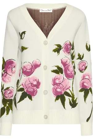 Oscar de la Renta Cárdigan Painted Roses