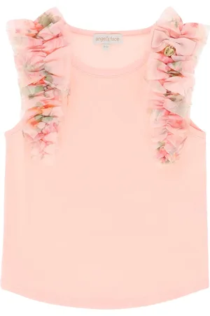 Angels Face Top de tul con volantes