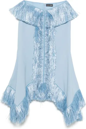 DAVID KOMA Falda midi con flecos