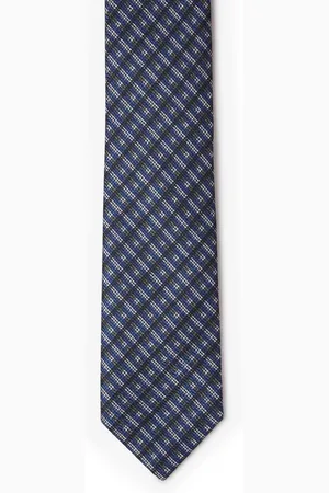 BRIONI Corbata con motivo geométrico