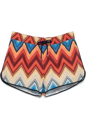 Missoni Shorts de playa con estampado en zigzag