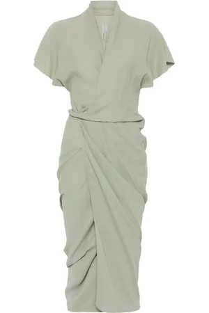 Rick Owens Vestido largo con diseño cruzado