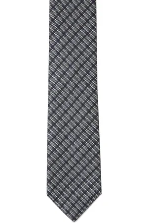 BRIONI Corbata con motivo geométrico
