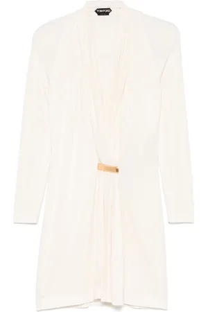 Tom Ford Vestido corto con cuello en V y detalle de barra