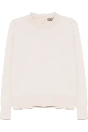 N.PEAL Suéter Woven Ruffle