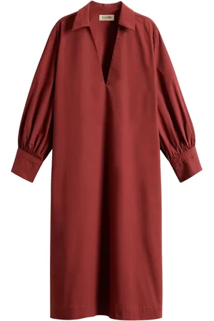 Woolrich Vestido tejido de canalé con pliegues en la falda