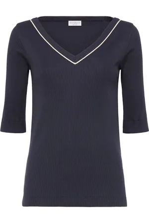 Brunello Cucinelli Playera con detalle de cadena Monili