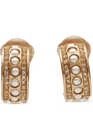Dior Aretes de clip con medio aro 2000