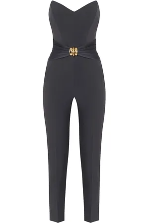 Elisabetta Franchi Jumpsuit de crepé con detalle de moño