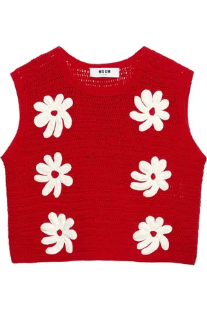 Msgm Top tejido de crochet
