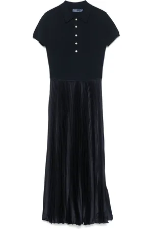 Ralph Lauren Vestido estilo playera tipo polo con pliegues