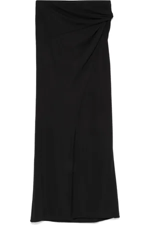 The Andamane Falda midi con efecto cruzado