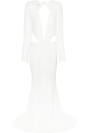 Monot Vestido drapeado con cuello en V