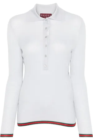 Gucci Playera tipo polo con detalle Web