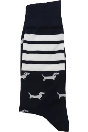 Thom Browne Calcetines tejidos con logo en intarsia