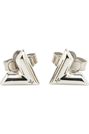 LOUIS VUITTON Aretes Silver Plated Essential V Stud Earrings 2021