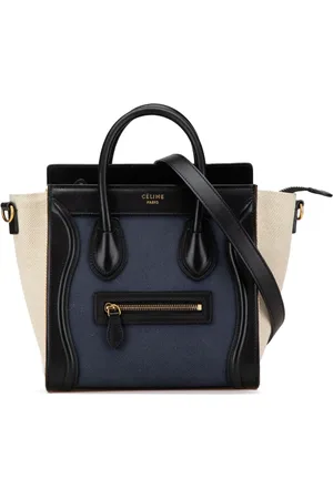 Céline Bolsa satchel Nano Tricolor Canvas Luggage Tote 2000-2024