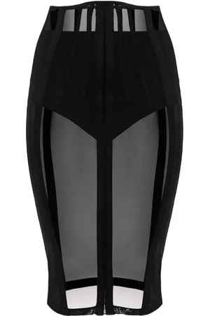 Elisabetta Franchi Falda midi estilo bustier de tul