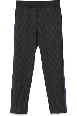 UNDERCOVER Pantalones con motivo de rayas diplomáticas