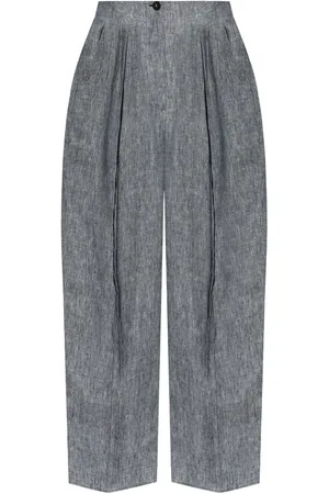 Emporio Armani Pantalones de chambray con pinzas