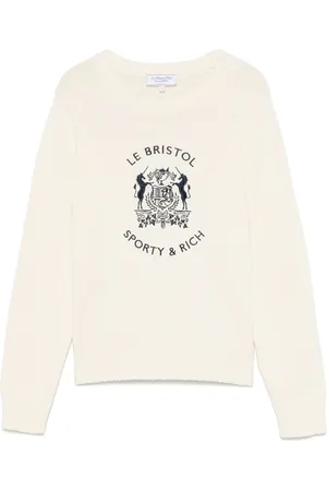 Sporty & Rich Suéter con distintivo bordado de x Le Bristol Paris
