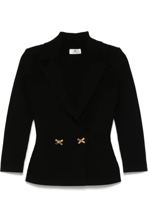 Elisabetta Franchi Blazer tejido con detalle de moño