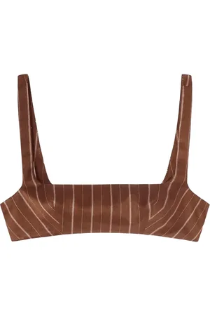 ERMANNO SCERVINO Top corto con rayas estampadas