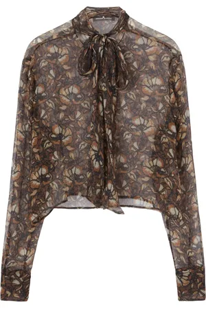 ERMANNO SCERVINO Camisa de seda con estampado de encaje