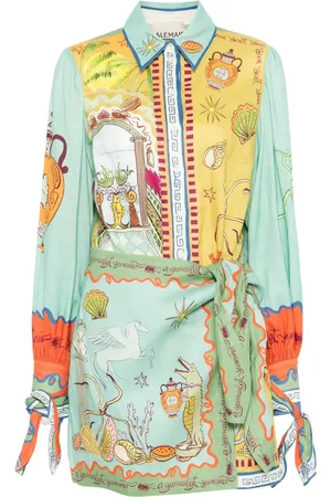 ALÉMAIS Vestido camisero corto Surrealist Summer