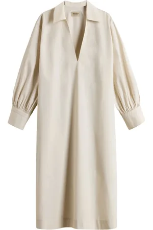 Woolrich Vestido tejido de canalé con pliegues en la falda