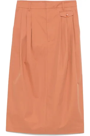 tibi Falda larga con diseño plisado