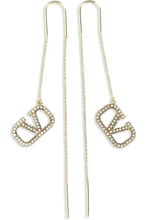 VALENTINO GARAVANI Aretes con cadena y VLogo