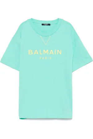 Balmain Playera con logo en relieve