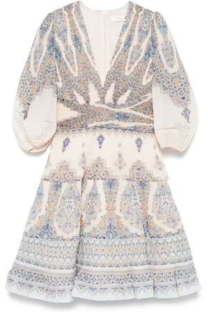 ZIMMERMANN Vestido corto con diseño plisado