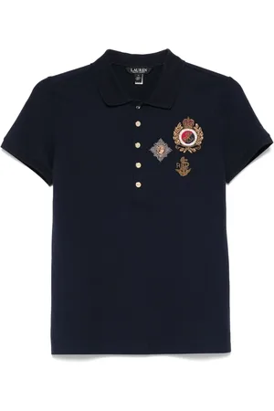 Ralph Lauren Playera tipo polo con parche del distintivo