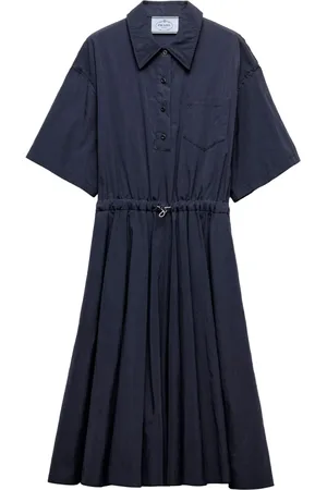 Prada Vestido midi manga corta