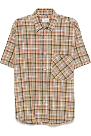 AMISH Camisa con cuadros estampados