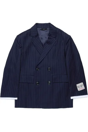 Nº21 Blazer con doble botonadura y motivo de rayas diplomáticas