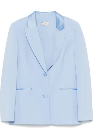 Twin-Set Blazer con ribete satinado